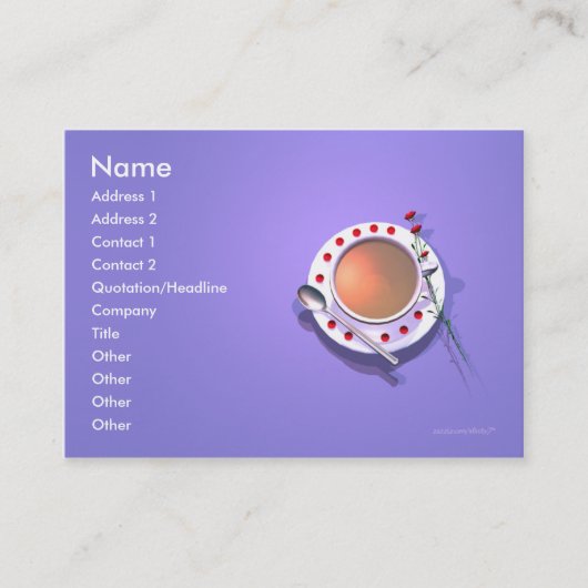 Tea Flowers Visitekaartje (Voorkant)