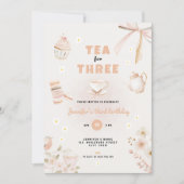 Tea for Three Birthday Invitation for Girls (Devant)