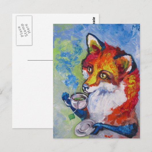 Tea Fox Briefkaart (Voorkant / Achterkant)