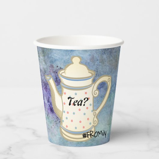 Tea? #FROMily Van Fandom Liu Diner Design Papieren Bekers (Voorkant)