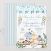 Tea Garden Invitation Anniversaire (Devant / Derrière)