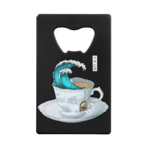 Tea Great Wave Off Kanagawa Kredietkaart Flessenopener