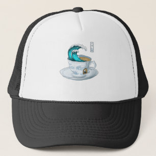 Tea Great Wave Off Kanagawa Trucker Pet