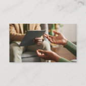 Tea Green Calm Greenery QR Code Foto Sociale Media Visitekaartje (Achterkant)