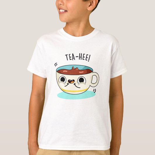 Tea Hee Funny Tea Cup T-shirt (Voorkant)