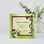 Tea House Grand Opening Kaart (Staand voorkant)