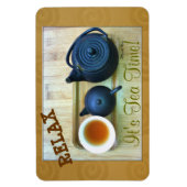 Tea-instelling Fotografie bovengrondse Uitzicht Magneet (Verticaal)