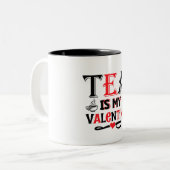 Tea Is My Valentine Funny Valentine Design mug (Devant gauche)
