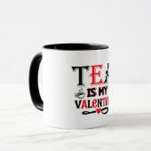 Tea Is My Valentine Funny Valentine Design Mug Mok (Voorkant links)
