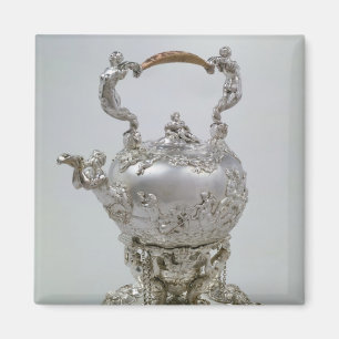 Tea kettle and stand by C.Kandler, Londen, 1730 Magneet