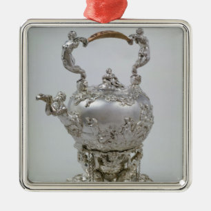Tea kettle and stand by C.Kandler, Londen, 1730 Metalen Ornament