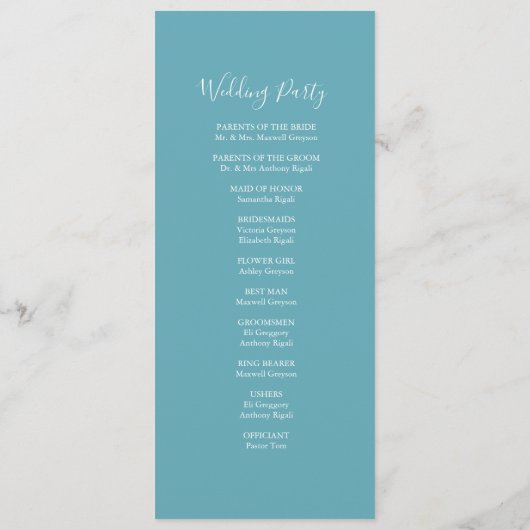 Tea Length Beach Programmes de mariage Seahorses (Dos)