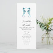 Tea Length Beach Programmes de mariage Seahorses (Debout devant)