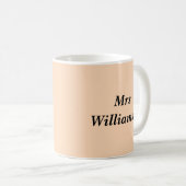 Tea Lover Leraar Grappig Caption Nieuwigheid Peach Koffiemok (Voorkant rechts)