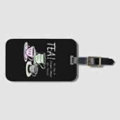 Tea Lover Positivity Quote - Sit Sip Vergeet Bagagelabel (Voorkant (horizontaal))