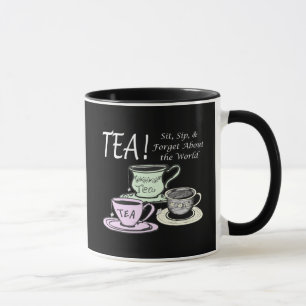 Tea Lover Positivity Quote - Sit Sip Vergeet Mok