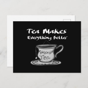 Tea Lover Quote - thee maakt alles beter Briefkaart