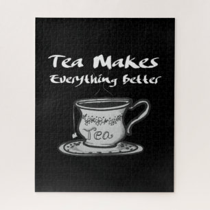 Tea Lover Quote - thee maakt alles beter Legpuzzel