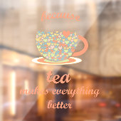 Tea Lover Raamsticker (Vel 2)