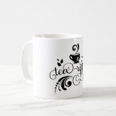 Tea Lover, Tea Drinker, Tea Mok, Typografie Koffiemok (Voorkant links)
