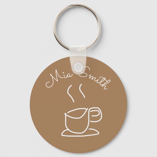 Tea Lovers Coffee Lovers modern simpel Sleutelhanger (Voorkant)
