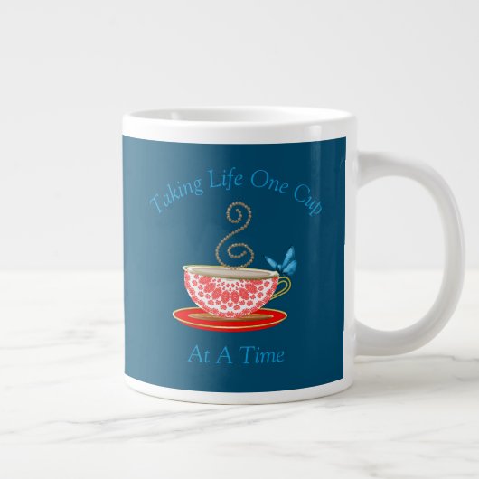 Tea Lovers Cute Personalized Extra Grote Beker (Rechts)