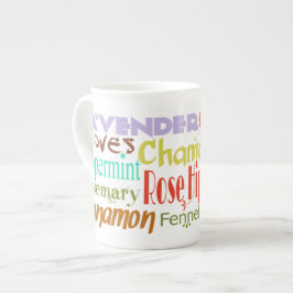 Tea Lovers Natural Herbs & Spices Bone China Mok