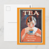 Tea maakt alles beter briefkaart (Voorkant / Achterkant)