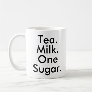 Tea Milk One Sugar   mok van het Kantoor-adviseur