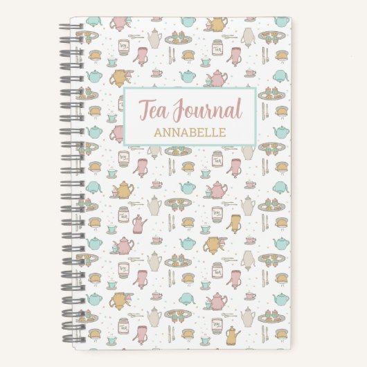 Tea Motif Feminine Carnet Journal journal (Recto)
