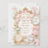 Tea nuptiale invitation, invitation de thé haut (Devant)