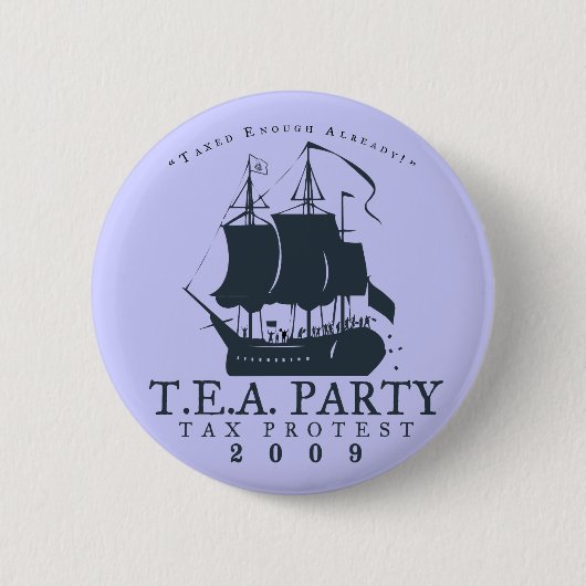 Tea Party 2009 Ronde Button 5,7 Cm (Voorkant)