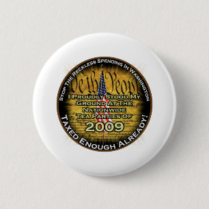 Tea party 2009 ronde button 5,7 cm
