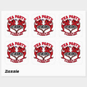 Tea Party 2e amendement Vierkante Sticker (Vel)