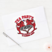 Tea Party 2e amendement Vierkante Sticker (Envelop)