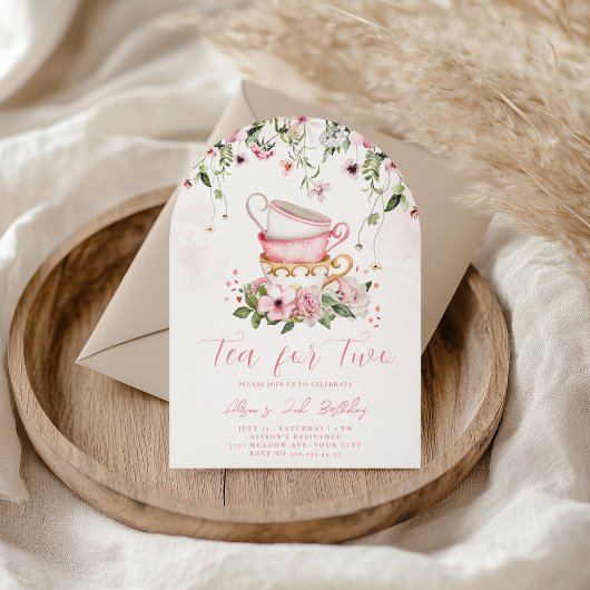 Tea Party 2e anniversaire Invitation