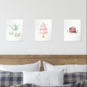 Tea Party 3 Print Wall Art Set (Chambre à coucher)