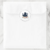 Tea Party Adresse de retour Classic Round Sticker (Sac)