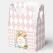 Tea Party Alice in Onederland Roze Meisje Verjaard Bedankdoosjes (Geopend)