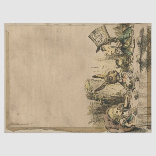 Tea Party Alice in Wonderland ontkoppeling Tissuepapier (Voorkant)