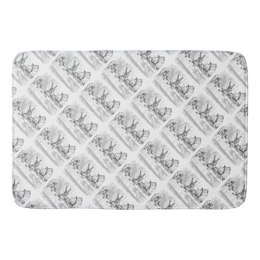 Tea Party Alice in Wonderland Thed Bath Mat (Voorkant)