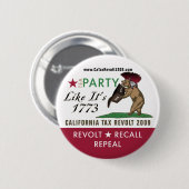 Tea Party Alsof het 1773 Button is (Voorkant /achterkant)