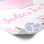 Tea Party Anniversaire Affiche de bienvenue (Coin)