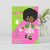 Tea Party Anniversaire Carte d'invitation (Debout devant)