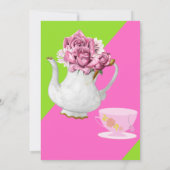 Tea Party Anniversaire Carte d'invitation (Dos)