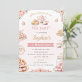 Tea Party Anniversaire Fête Invitation Afternoon T (Debout devant)