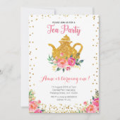 Tea Party Anniversaire Invitation (Devant)