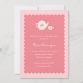 Tea Party Anniversaire Invitation (Devant)