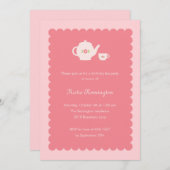 Tea Party Anniversaire Invitation (Devant / Derrière)
