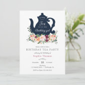 Tea Party Anniversaire Invitation (Debout devant)